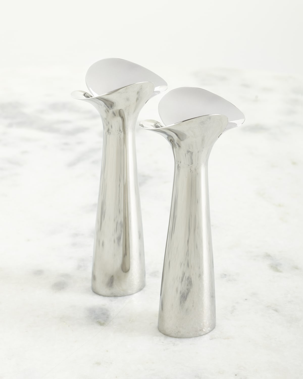 Shop Georg Jensen Bloom Botanica Candleholders In Silver