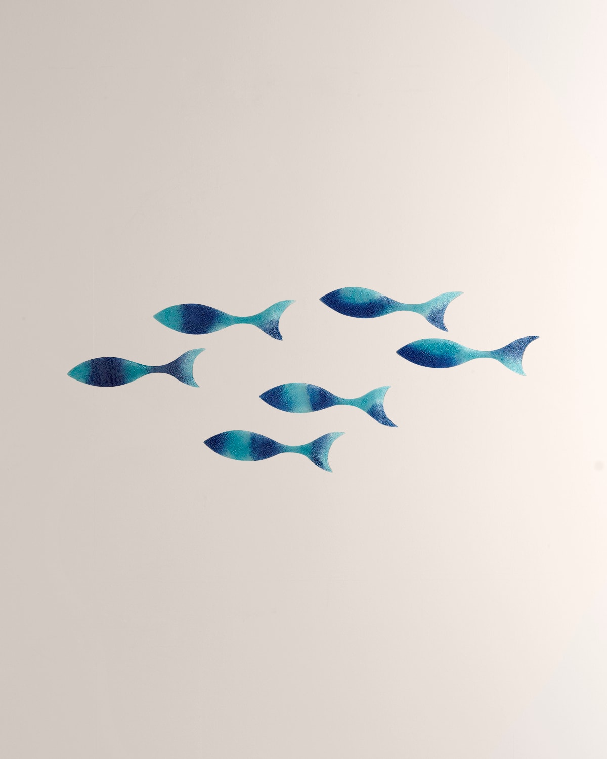 William D Scott Wall Fish Decor, Set Of 6 In Blue