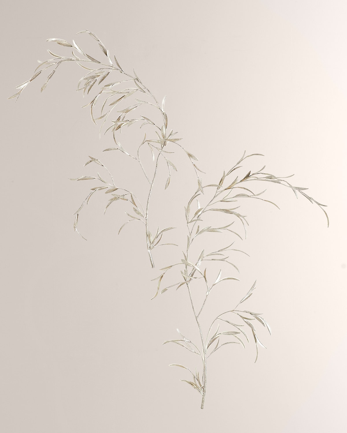 Shop William D Scott Weeping Willow Wall Decor, Set Of 2 In Silver Leaf