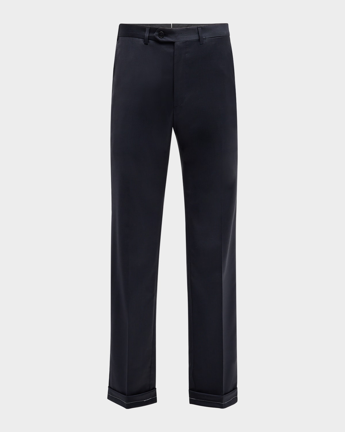 Brioni Men's Tigulli Solid Wool Trousers In Navy