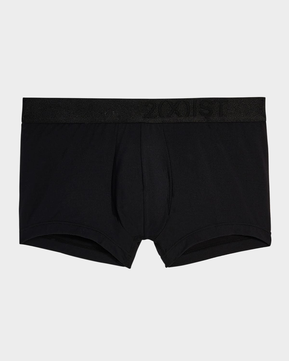 2(x)ist Men's Solid No-show Boxer Trunks In Black