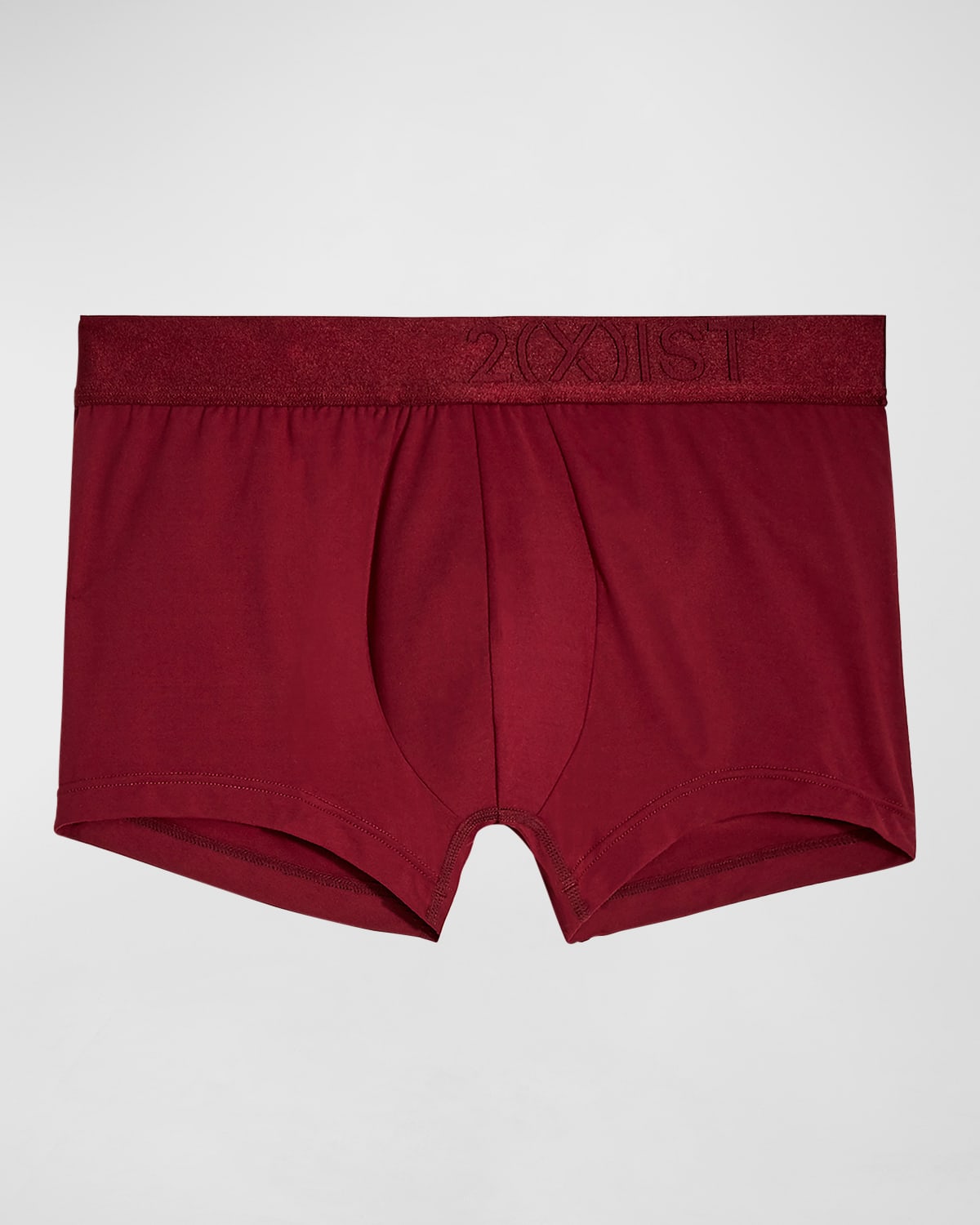 2(x)ist Men's Solid No-show Boxer Trunks In Red