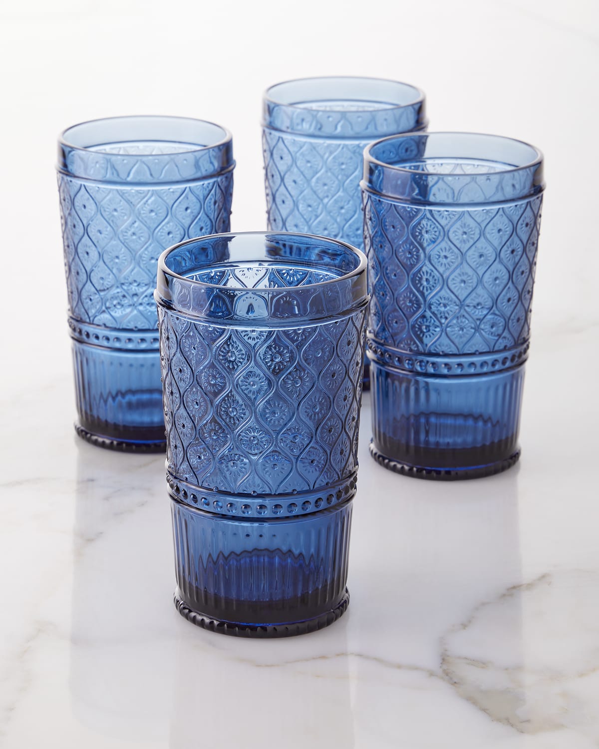 Blue Claro Highball Glasses, Set of 4