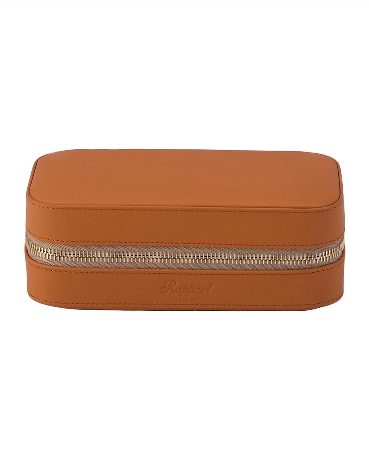 Rapport Hyde Park Two Watch Divider Case - Tan