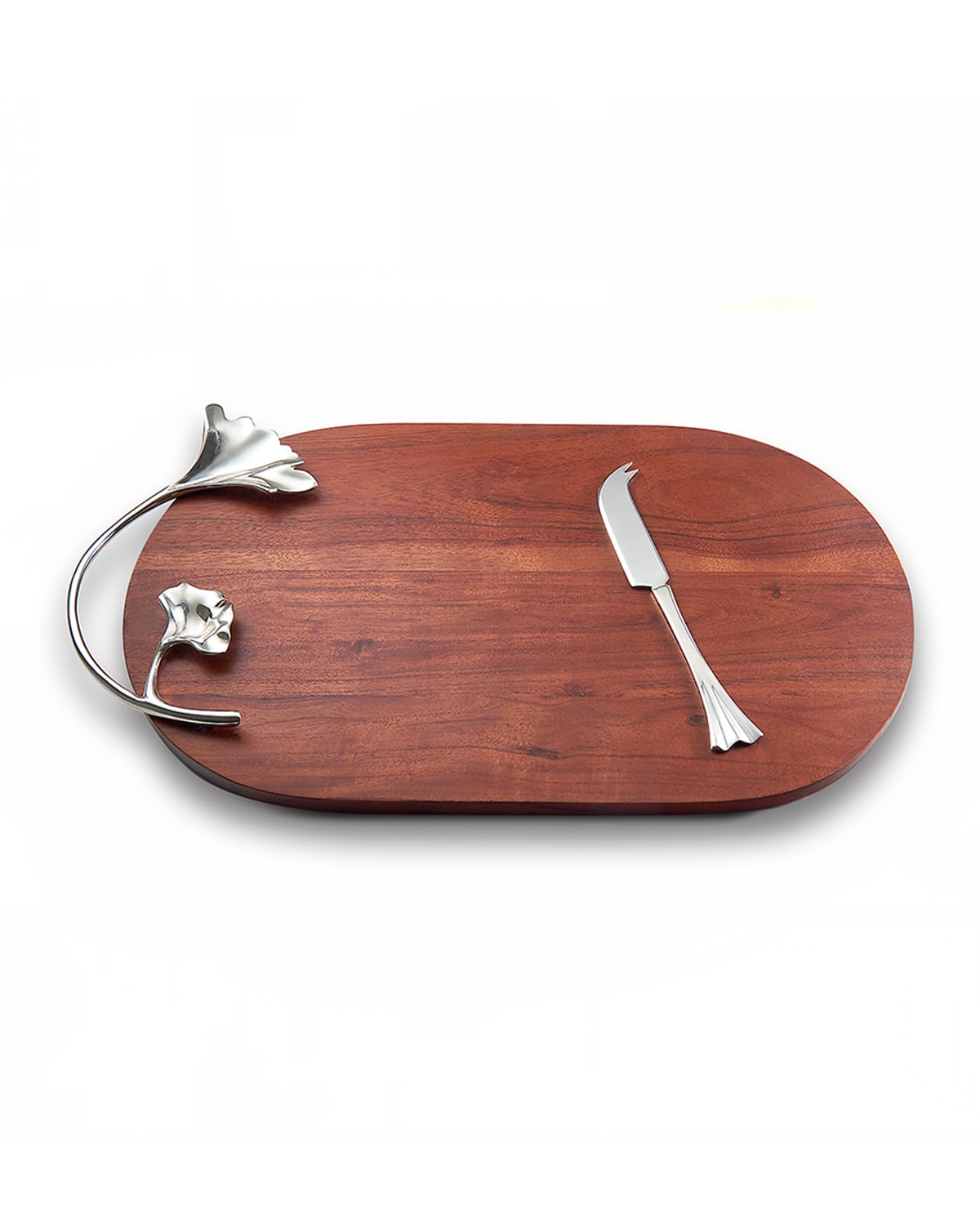 Shop Mary Jurek Ginkgo Wood Oval Tray With Knife