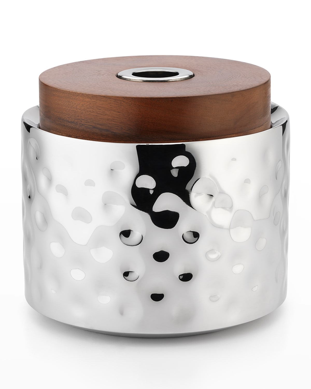 Shop Mary Jurek Sierra Ice Bucket With Wood Lid In Stainless Steel