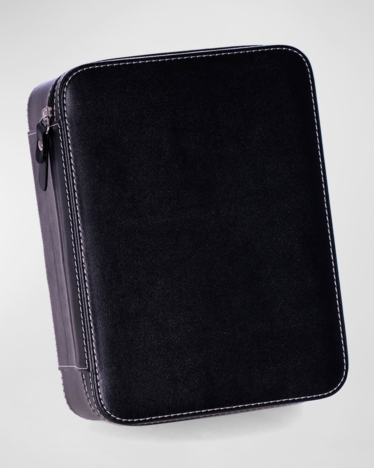 Bey-berk Men's Leather 4-watch Accessory Travel Case In Black