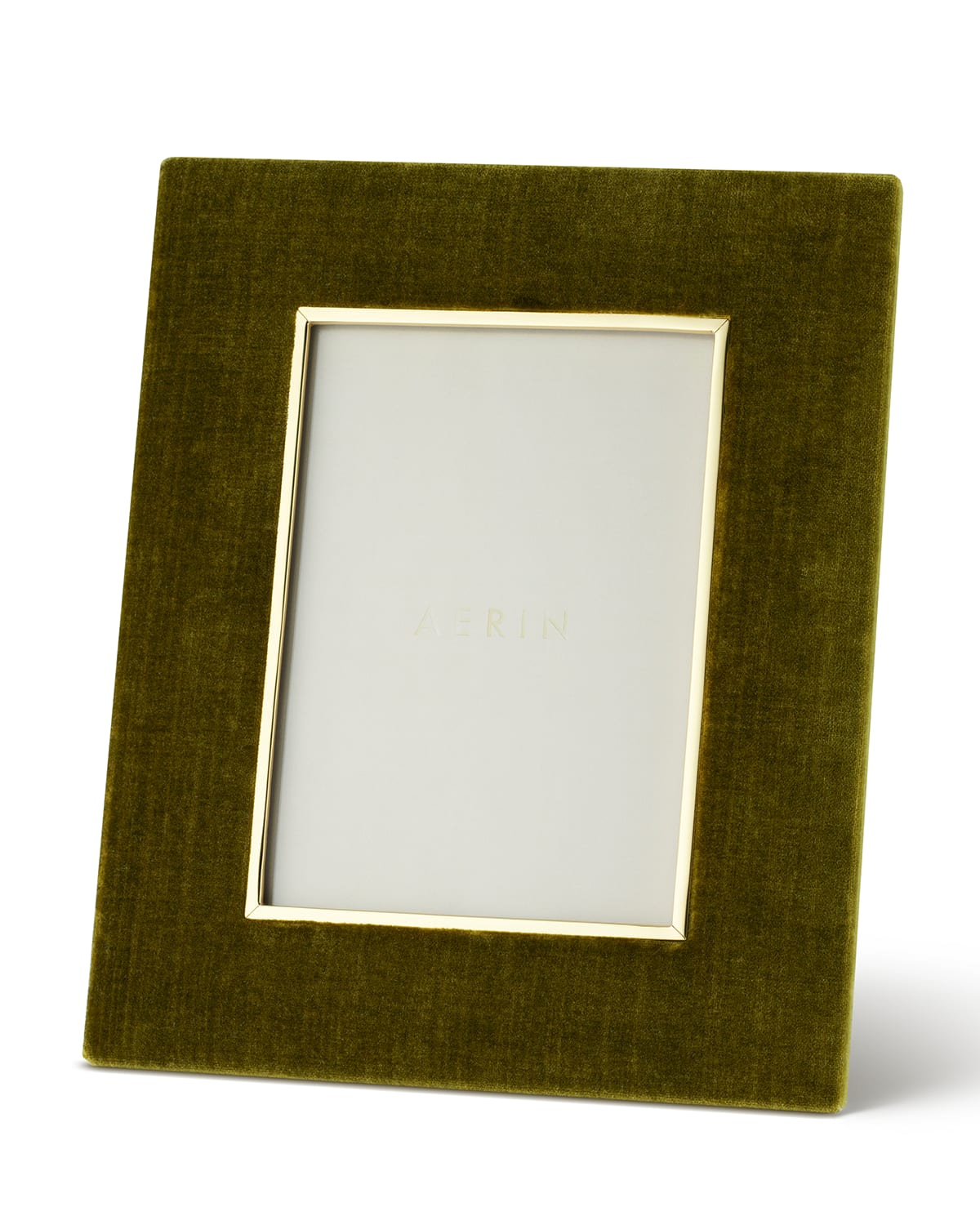 Aerin Valentina Velvet Frame, 5" X 7" In Moss