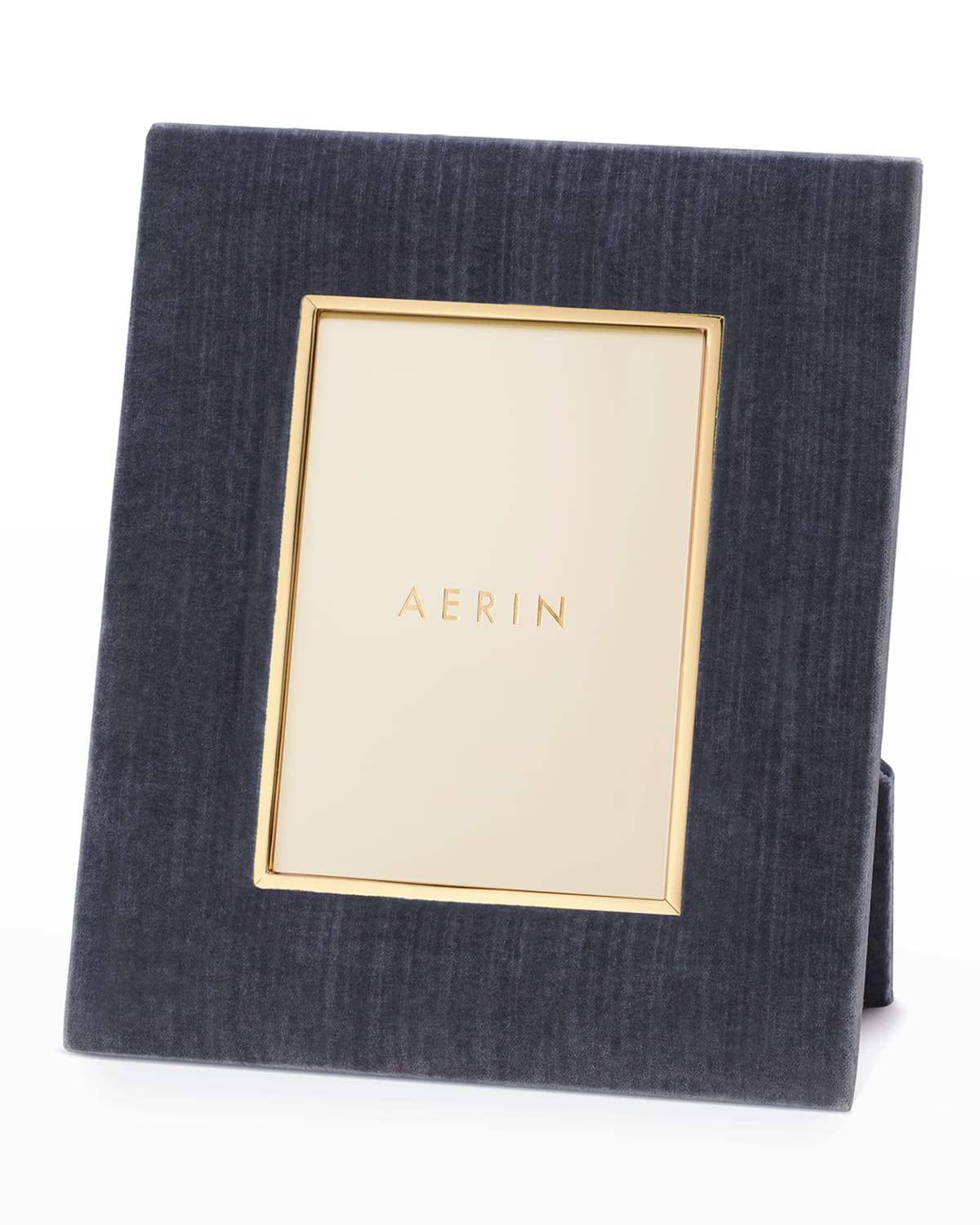 Shop Aerin Valentina Velvet Frame, 4" X 6" In Dusk Blue