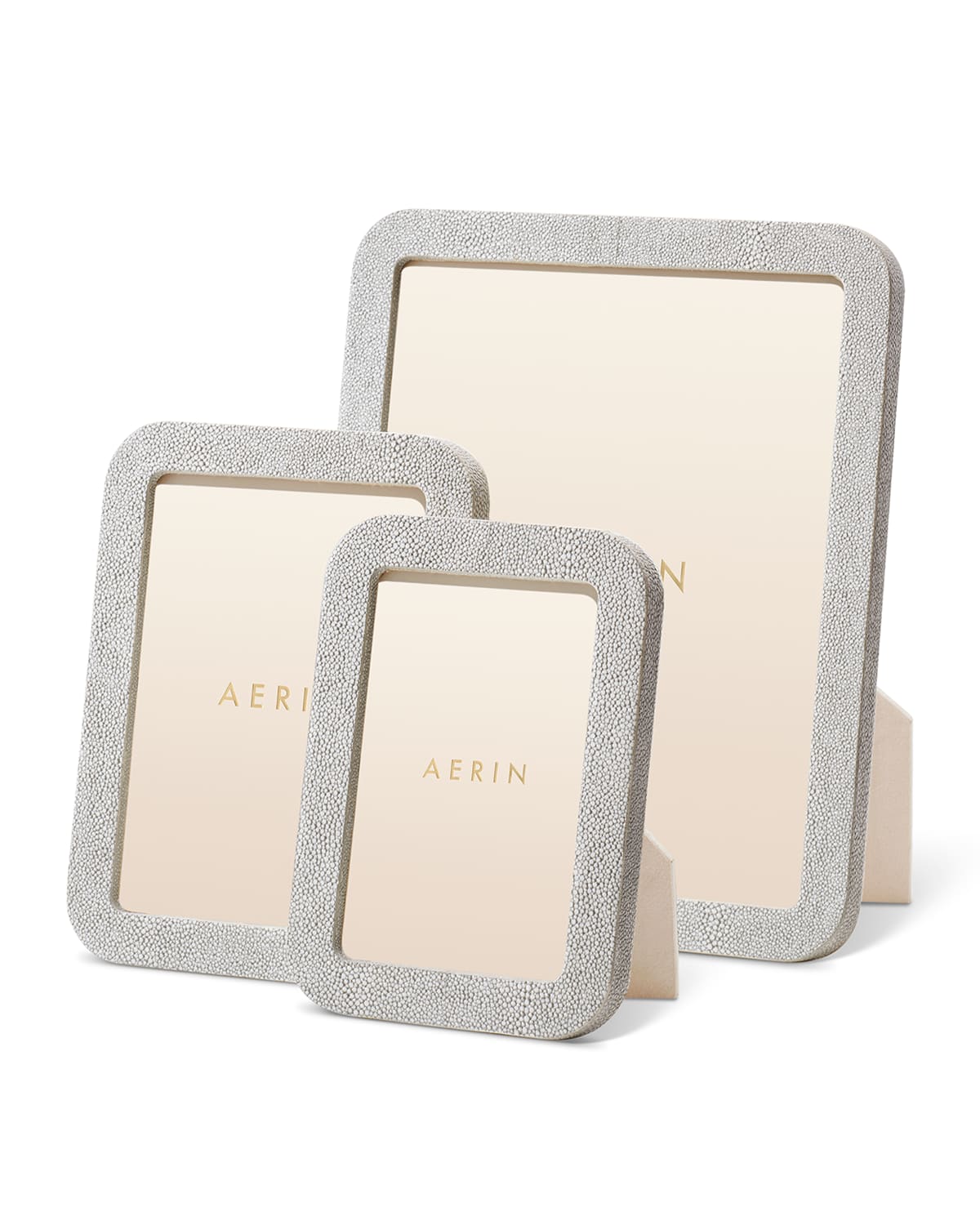 Aerin Modern Faux Shagreen Frame, 5" X 7" In Dove
