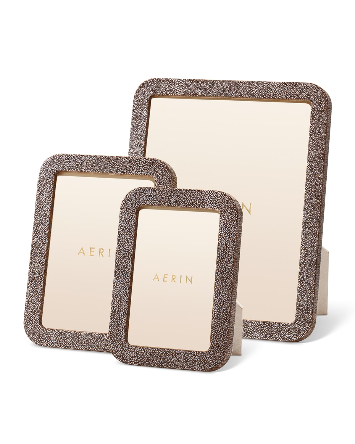 Shop Aerin Modern Shagreen Frame, 5" X 7" In Chocolate