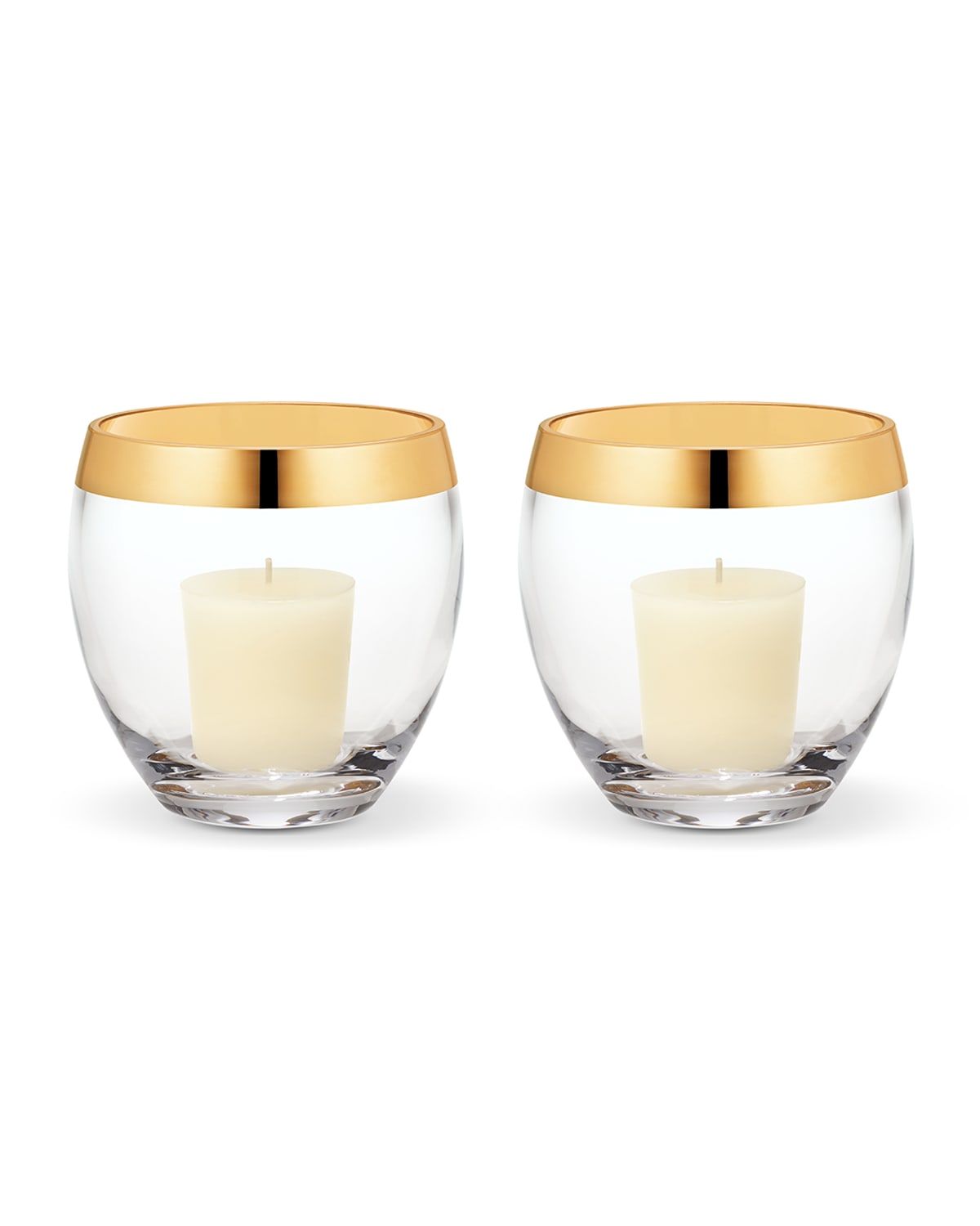 Aerin Gabriel 2-piece 24k Gold & Glass Votive Set