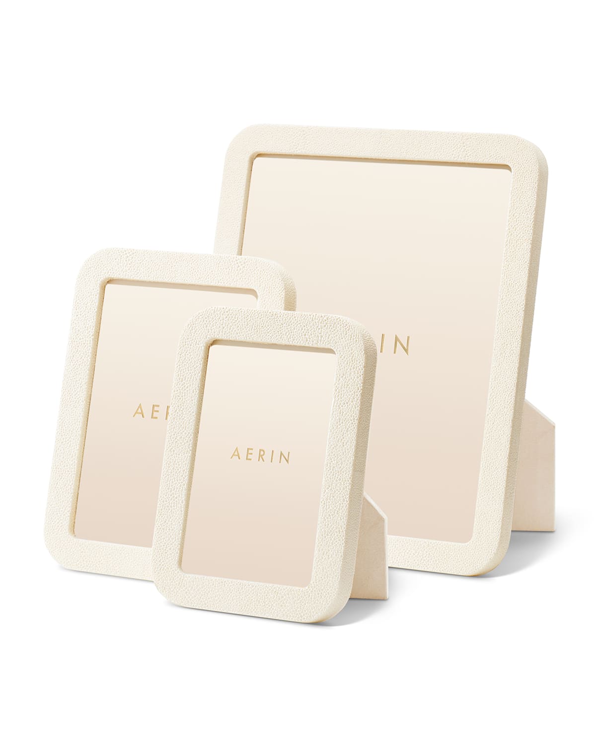 Aerin Modern Faux Shagreen Frame, 4" X 6" In Cream