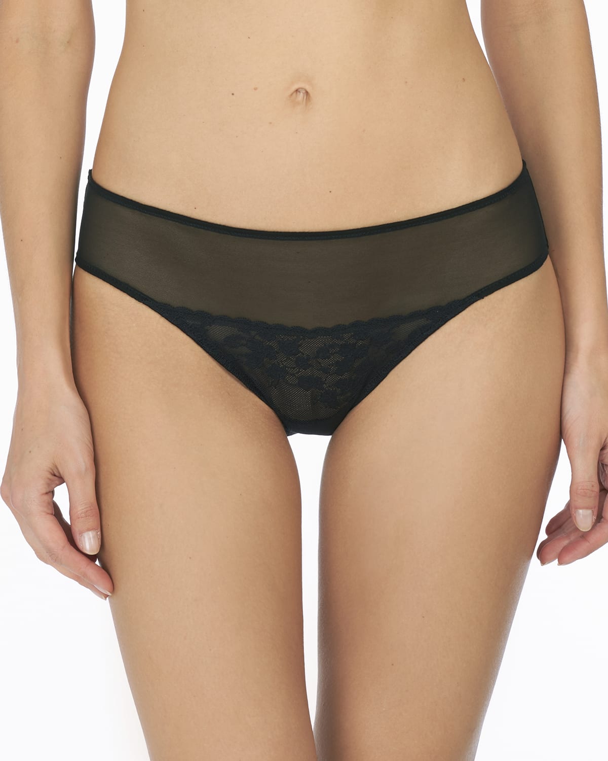 Shop Natori Cherry Blossom Girl Brief In Black