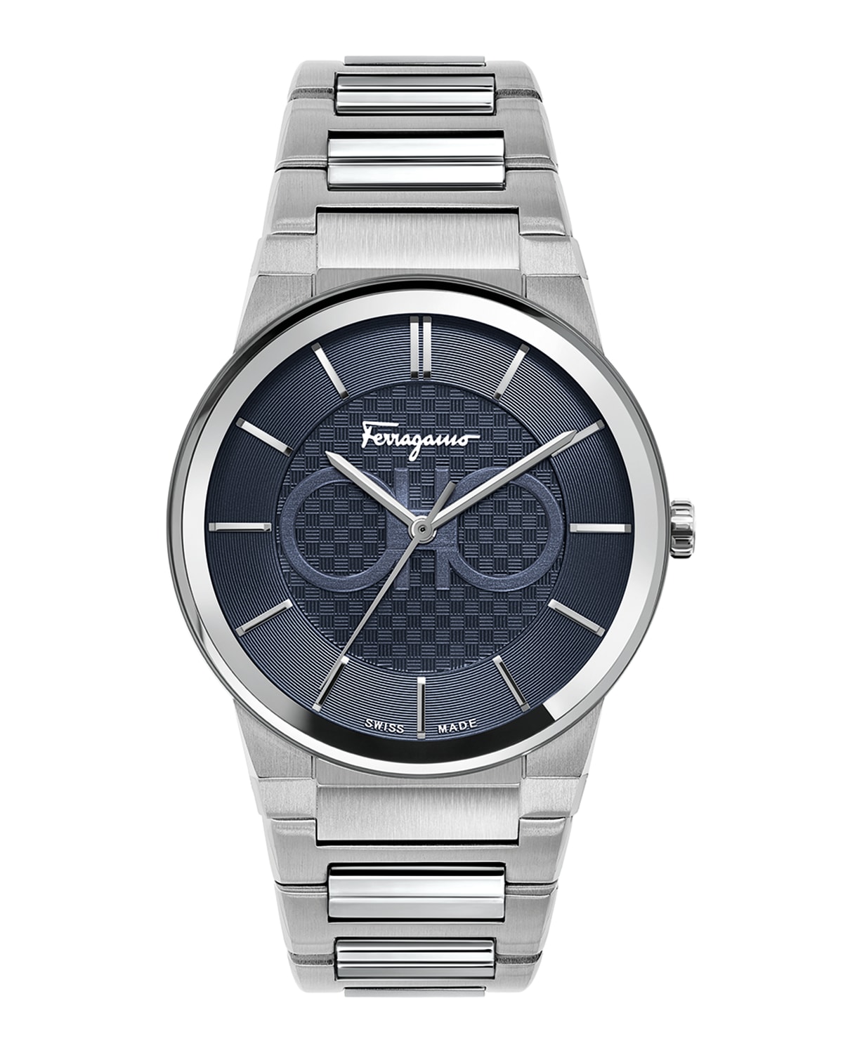 Ferragamo Men's 41mm Stainless Steel Bracelet Watch In Neutrals