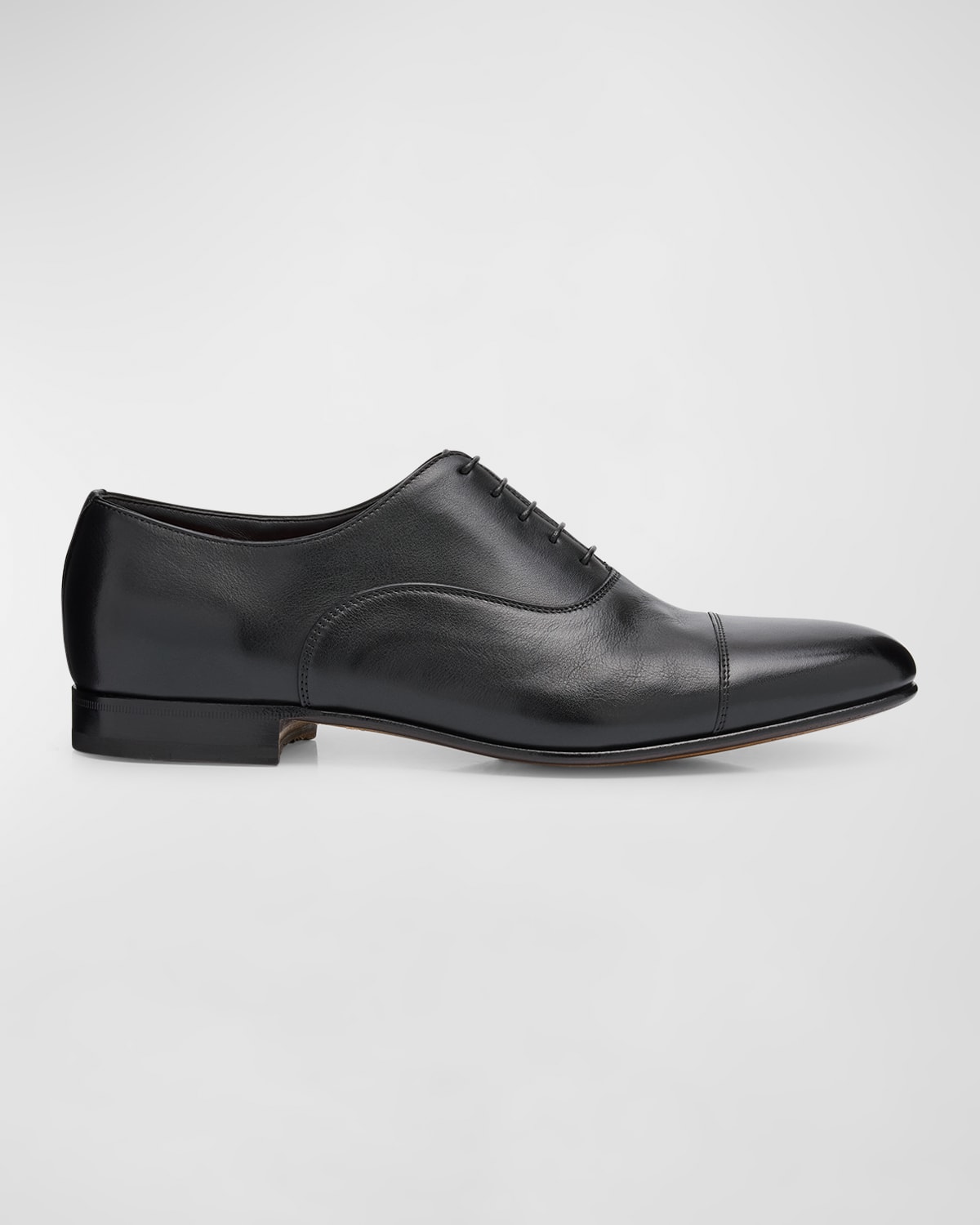 Santoni Darian Cap Toe Oxford In Brown