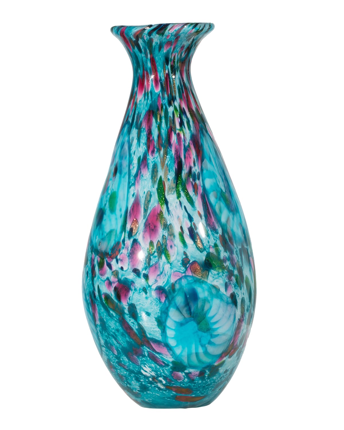 Shop Dale Tiffany Leona Art Glass Vase In Blue
