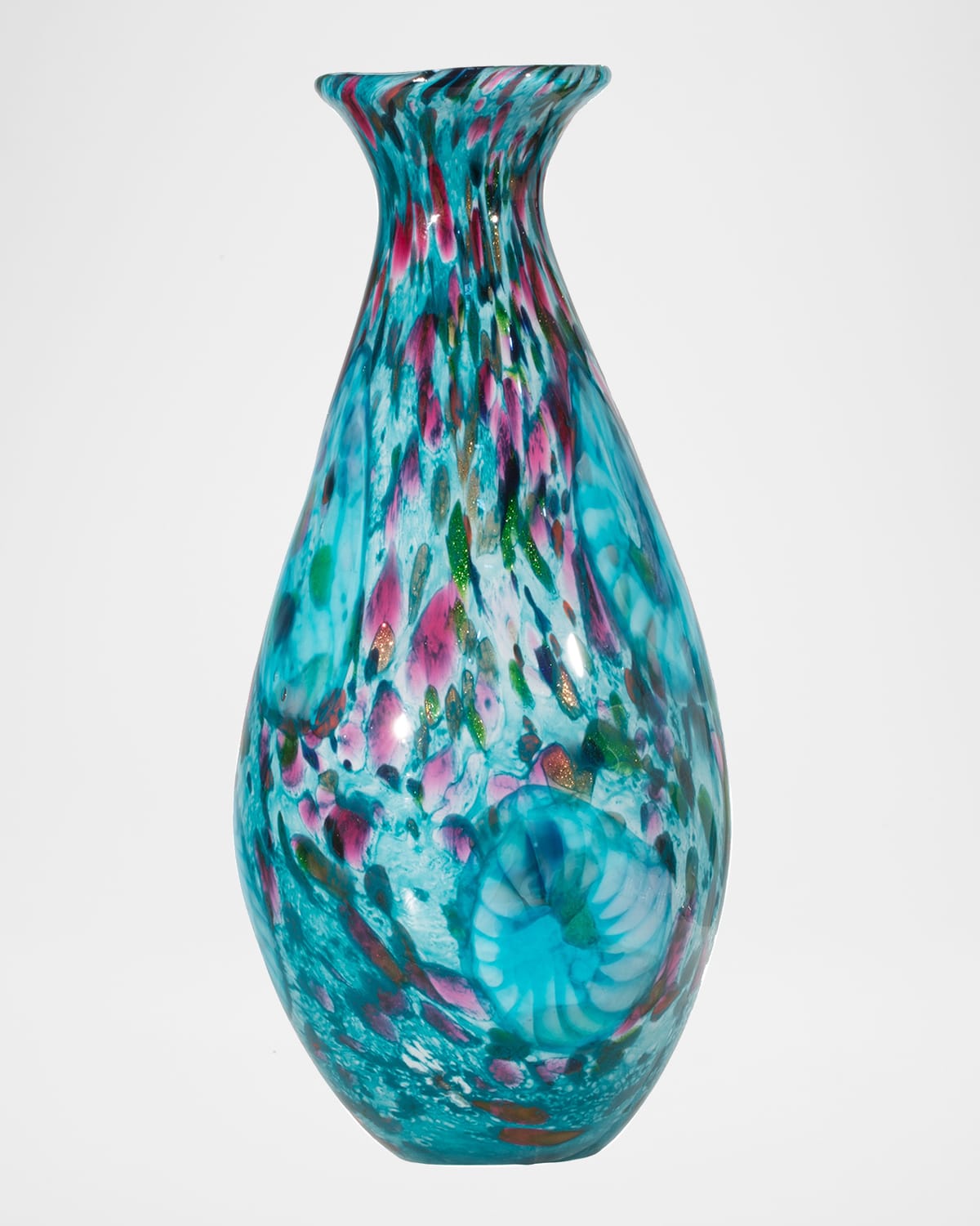 Shop Dale Tiffany Leona Art Glass Vase In Blue