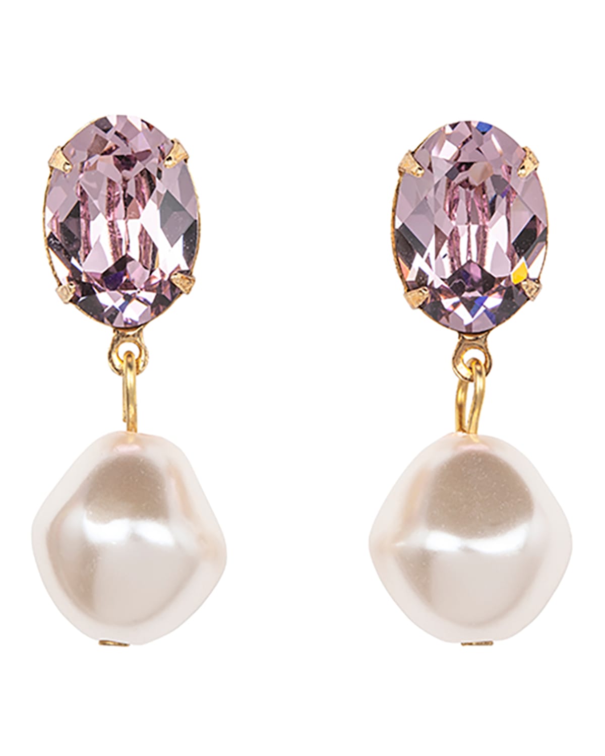 Jennifer Behr Tunis Crystal-pearl Drop Earrings In Iris
