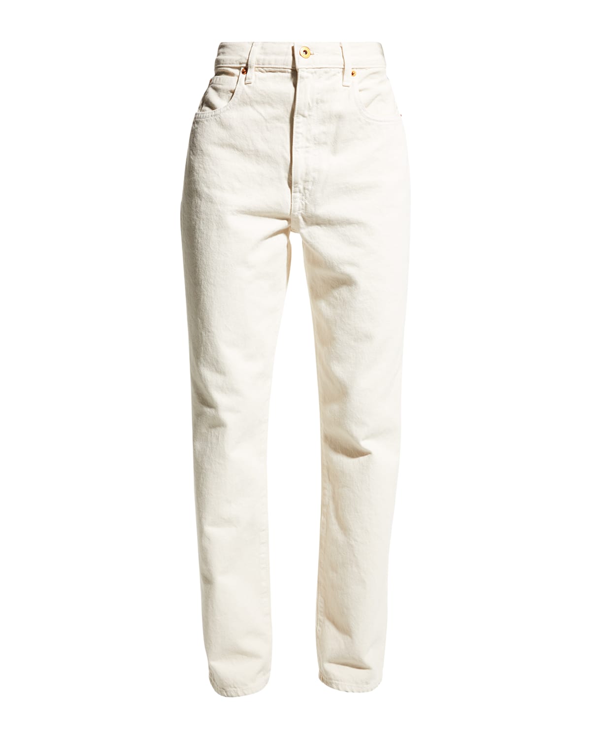 Slvrlake London High-rise Straight-leg Jeans In White
