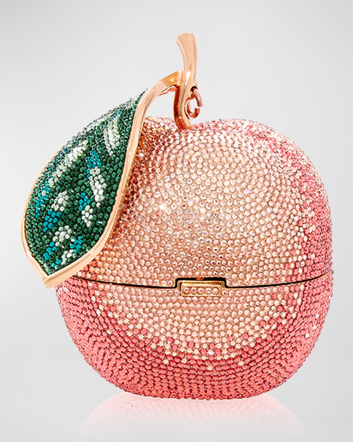 Apple Peach Shimmery Clutch Bag