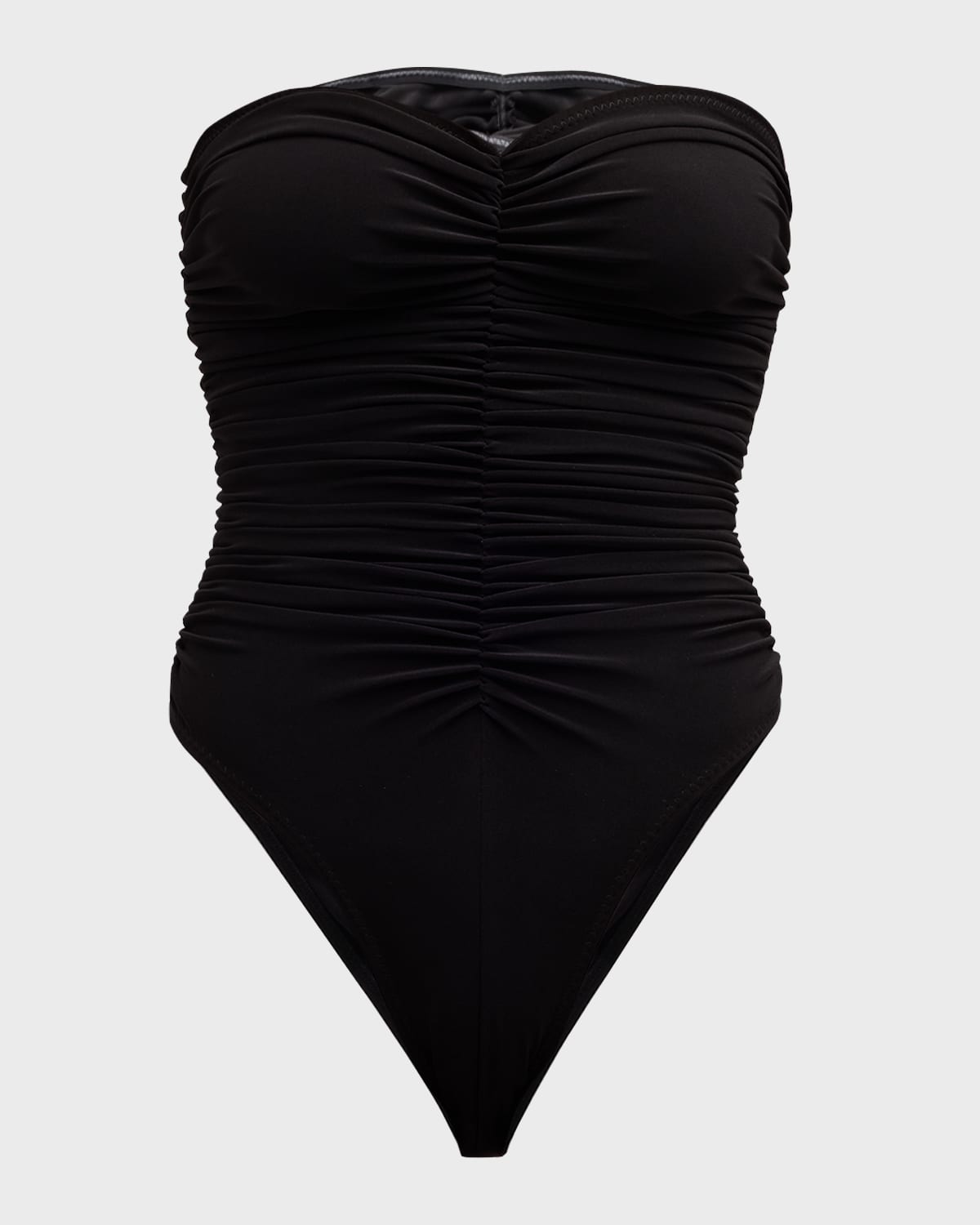 Norma Kamali Slinky Marissa Strapless One-piece Swimsuit In Black