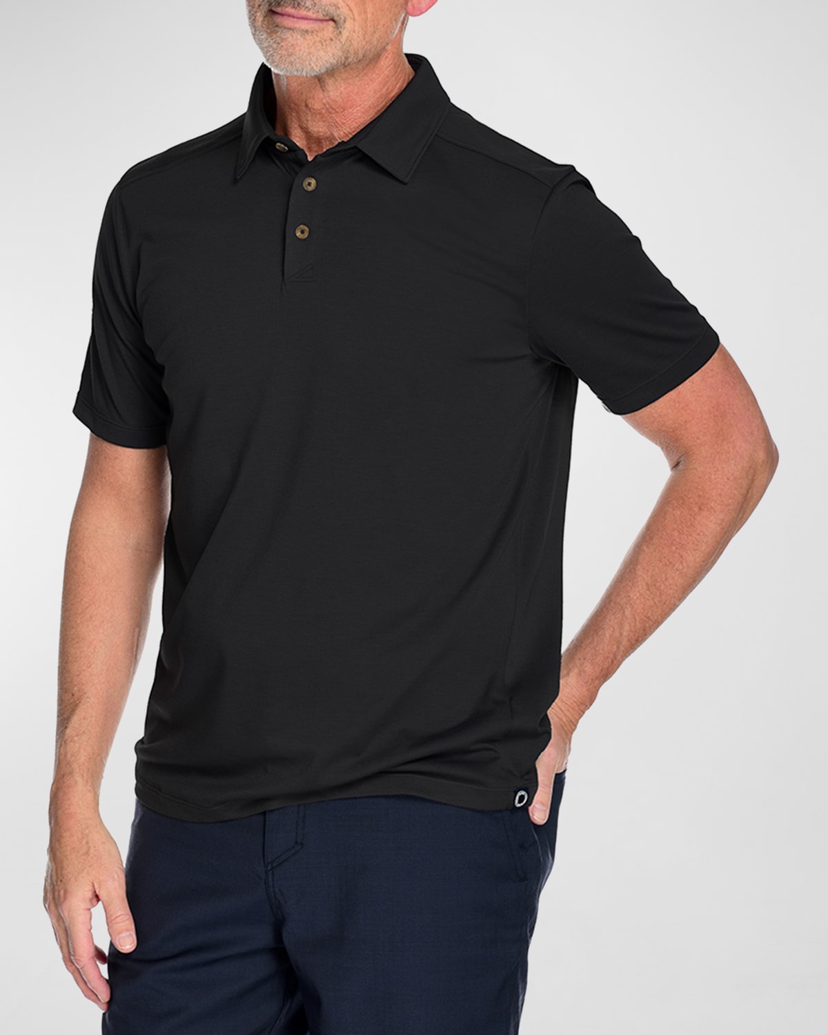 Fisher + Baker Men's Watson Solid Polo Shirt In Black