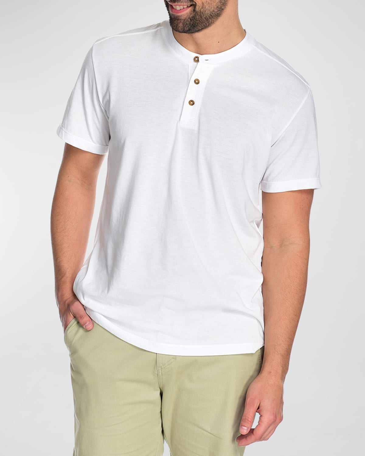 Fisher + Baker Men's Parker Short-Sleeve Henley Shirt