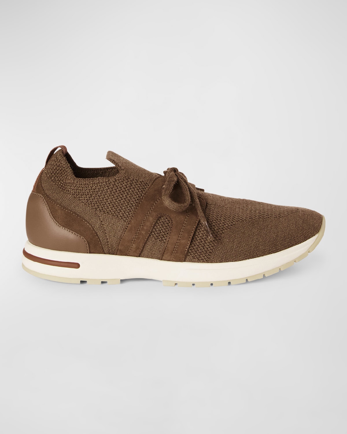 Knit Lace-Up Runner Sneakers