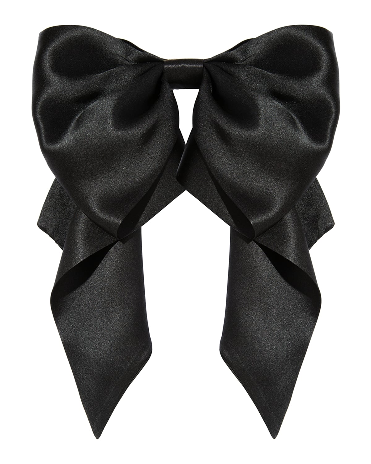 Markarian Toni Black Silk Faille Bow Barette