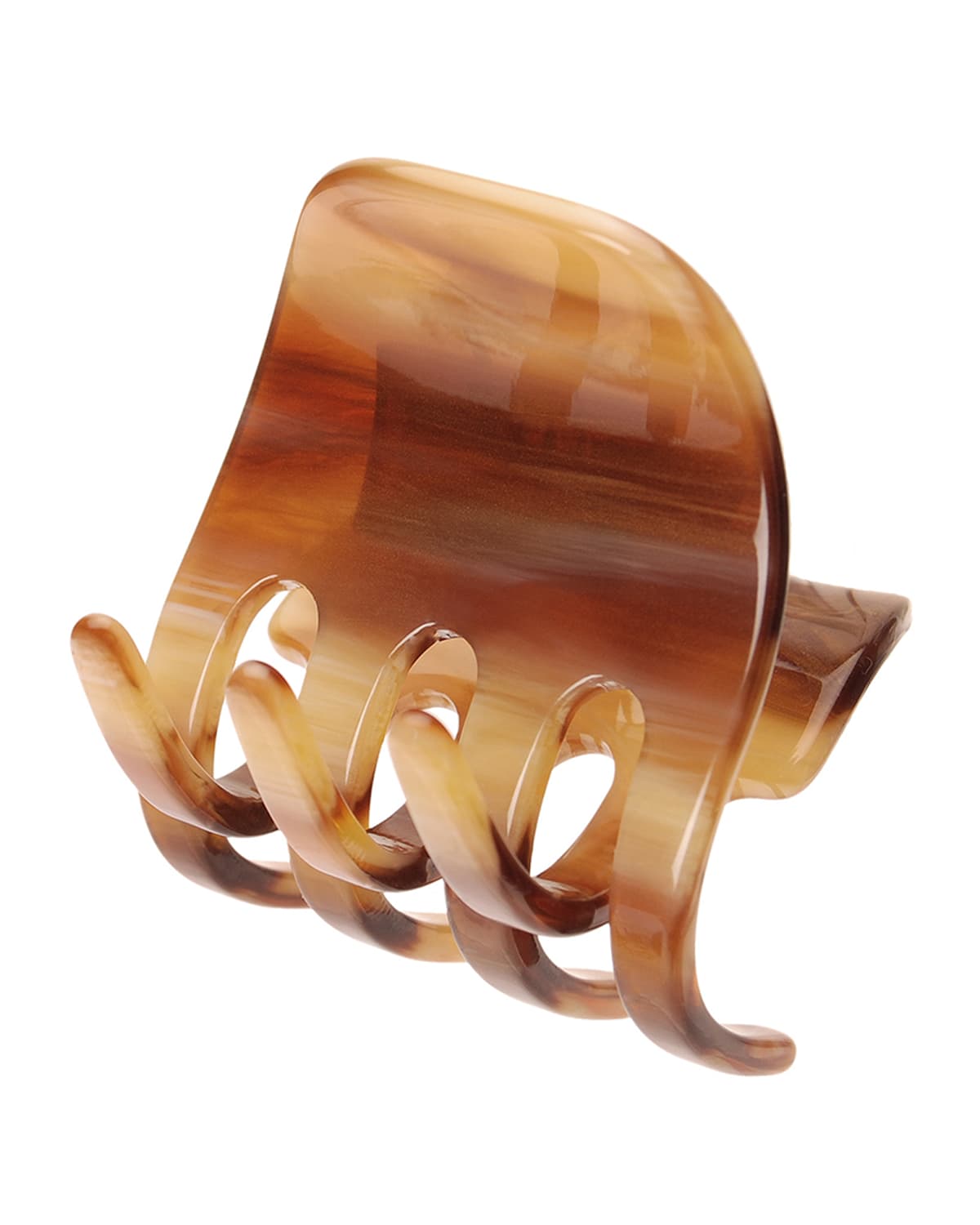 France Luxe Medium Gallery Jaw- Classic In Caramel Horn