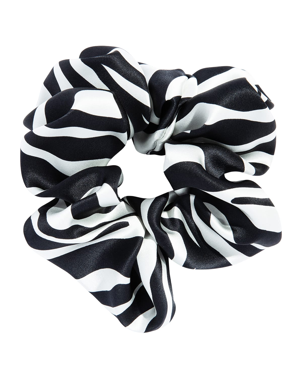 L Erickson Silk Charmeuse Oversized Scrunchie In Wild Zebra