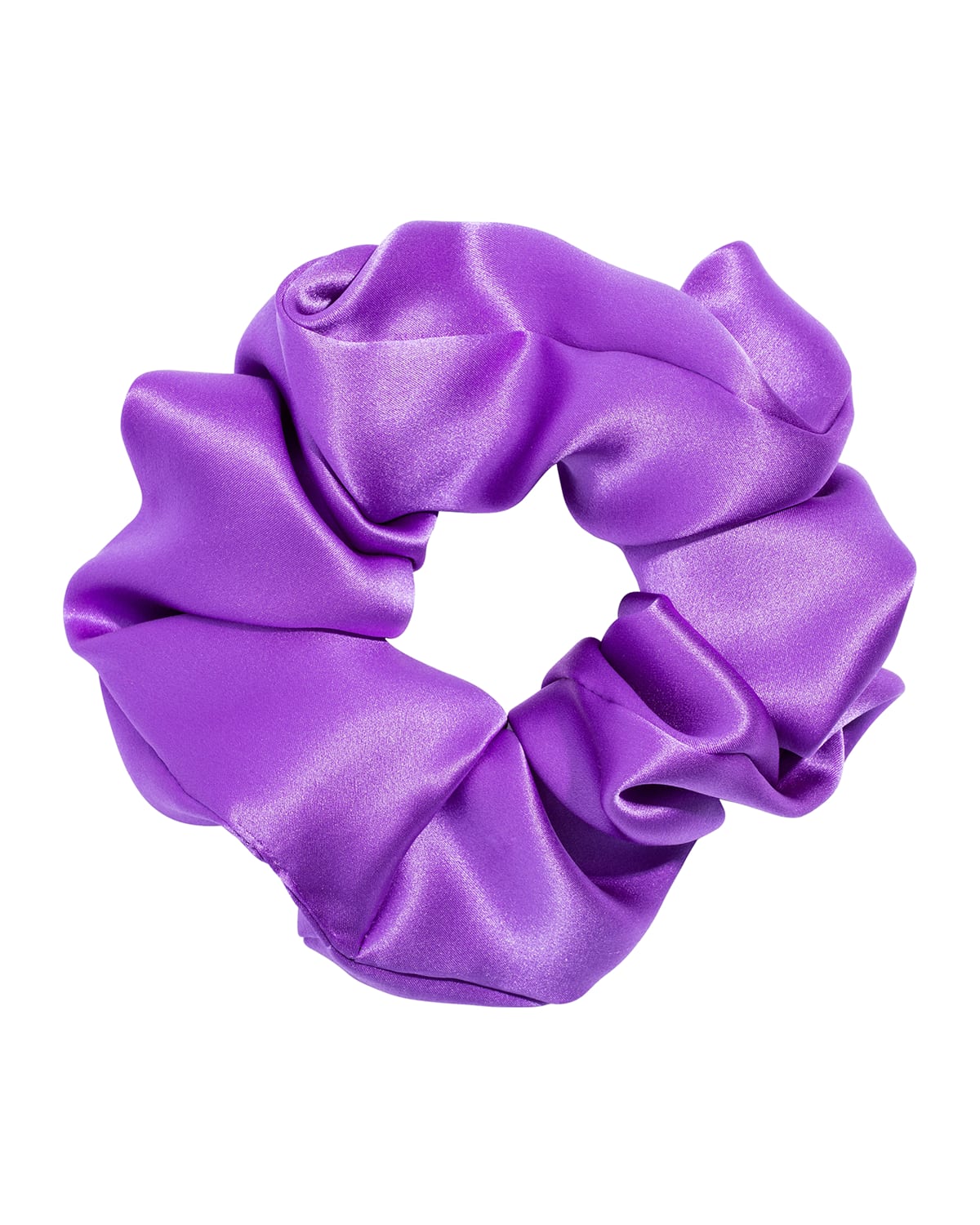 L Erickson Silk Charmeuse Oversized Scrunchie In Electric Grape