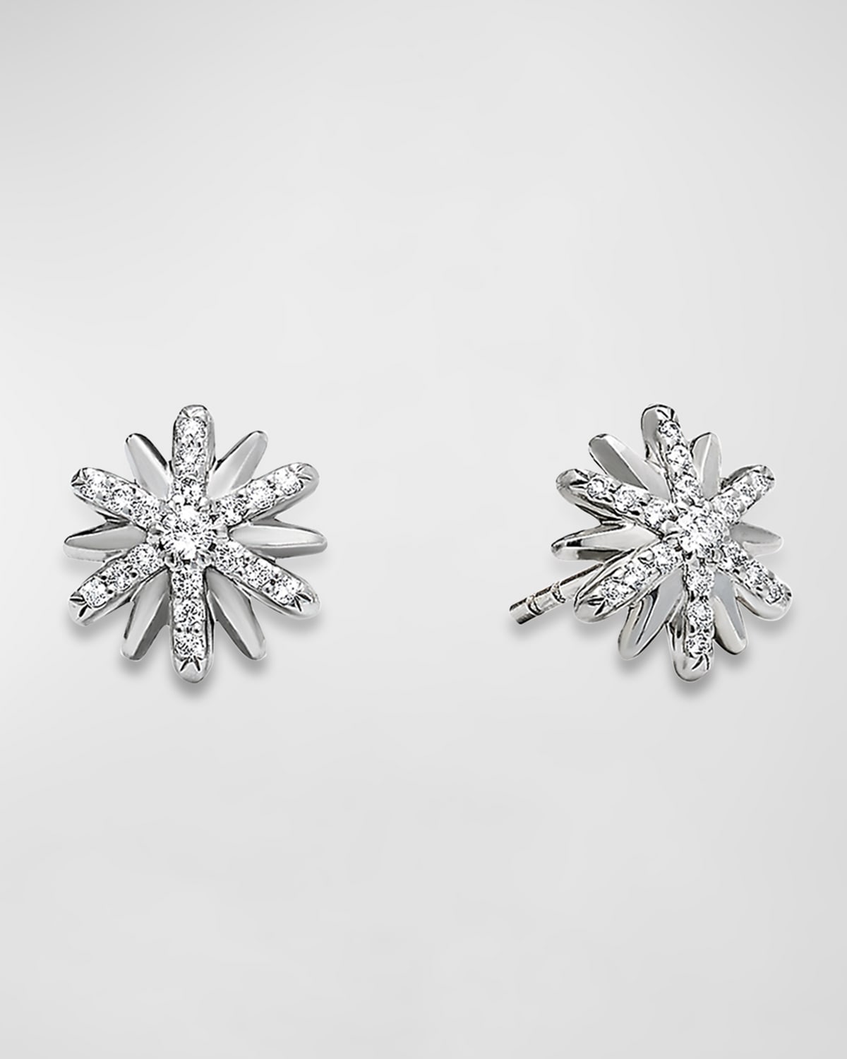 David Yurman Petite Starburst Stud Earrings With Pave Diamonds