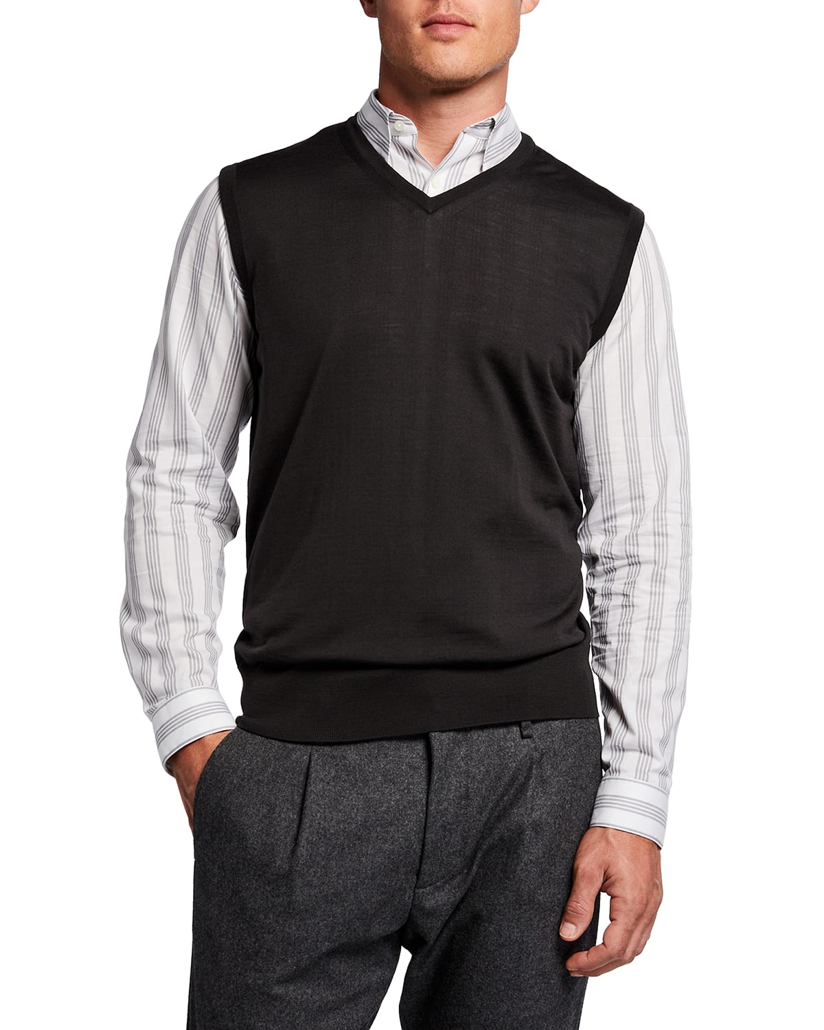 Men's Gilet Wish Wool V-Neck Sweater Vest