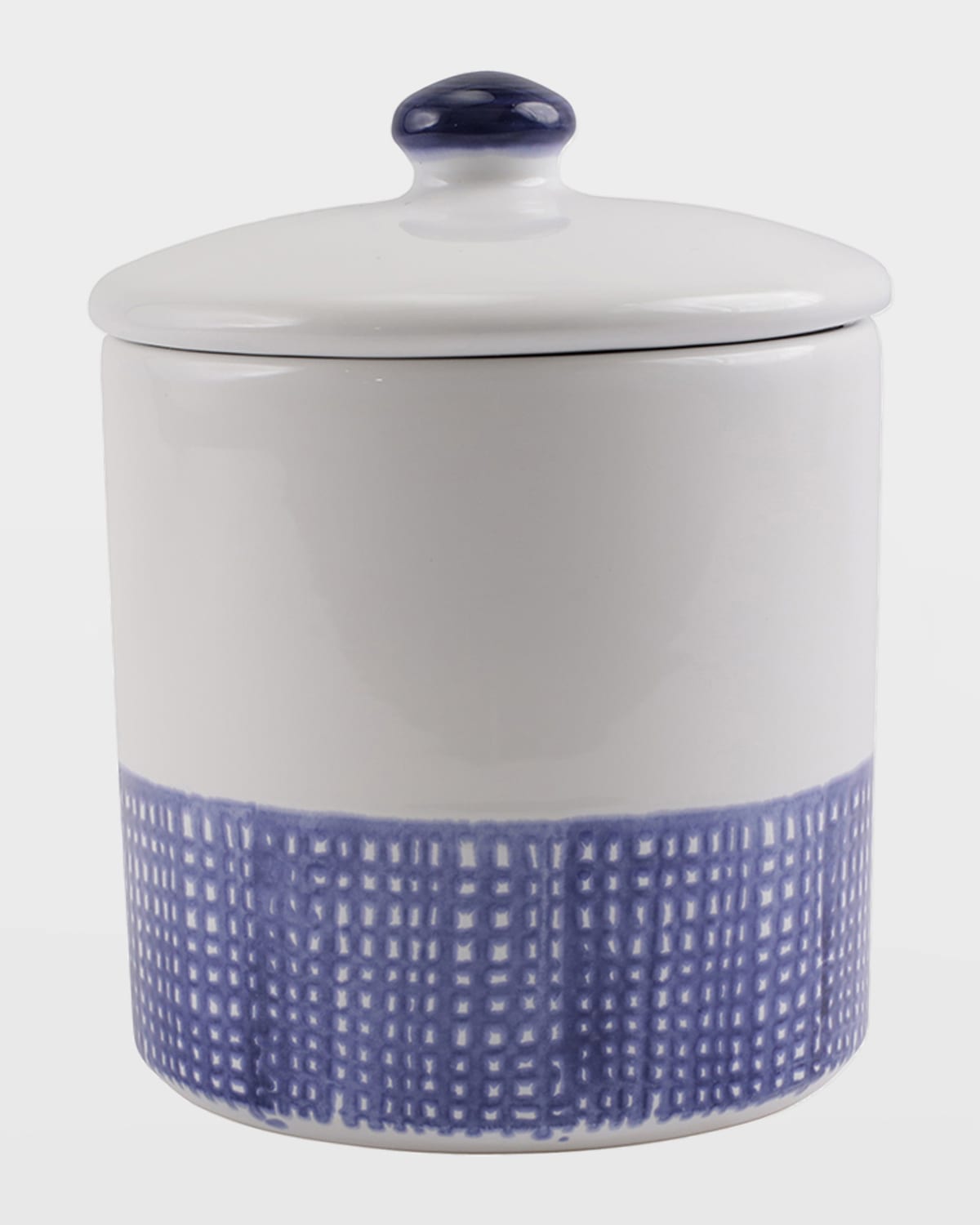 Shop Vietri Santorini Geo Medium Canister In Blue