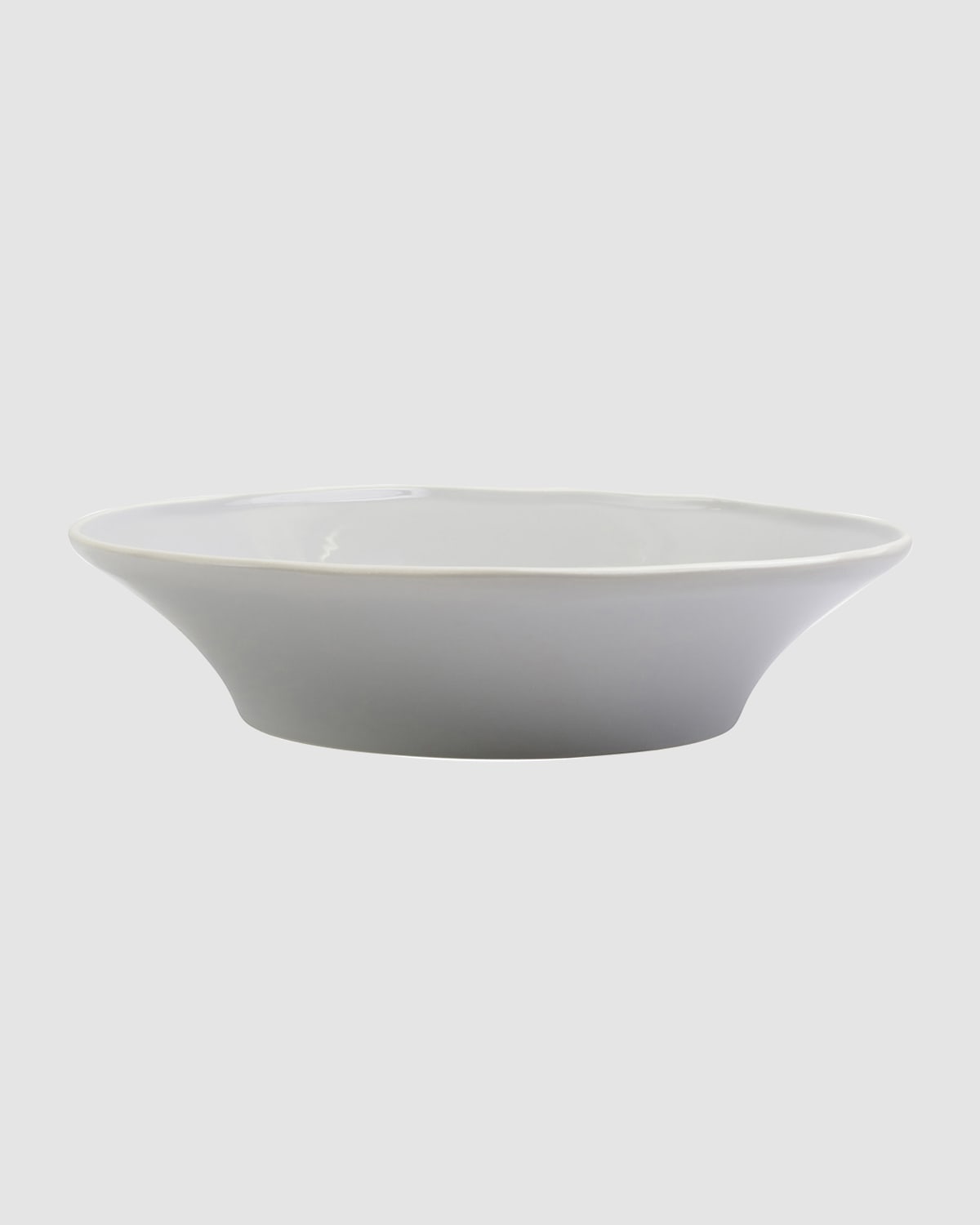 Vietri Chroma Light Gray Shallow Bowl