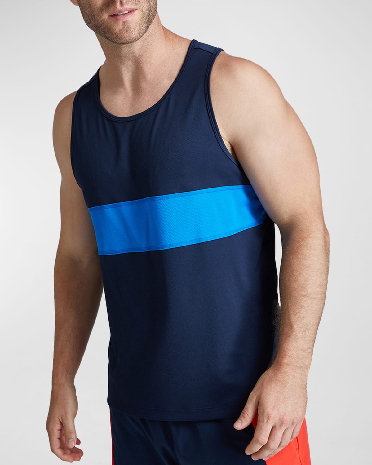 Fourlaps Men's Dash Performance Mesh Tank Top In Black Royal