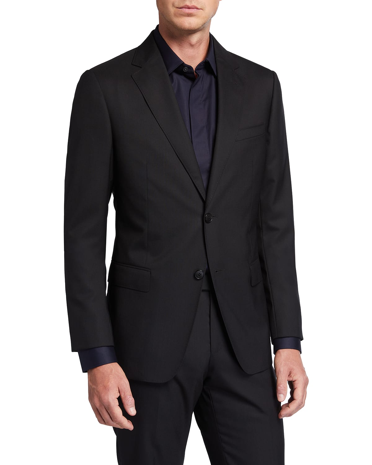 Z Zegna Men's Two-Piece Solid Wool Travel Suit