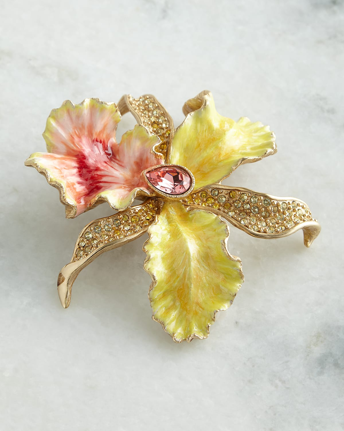 JAY STRONGWATER ORCHID TABLE OBJECT 