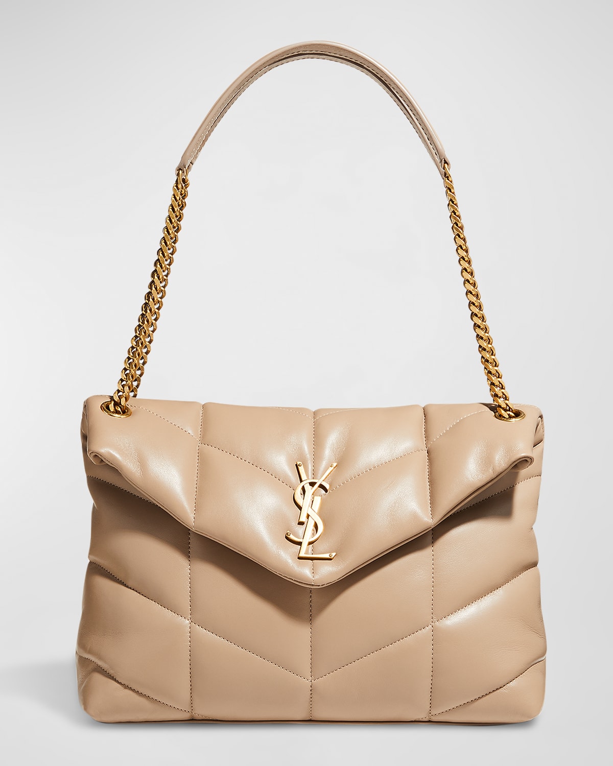 SAINT LAURENT LOULOU PUFFER MEDIUM YSL FLAP SHOULDER BAG