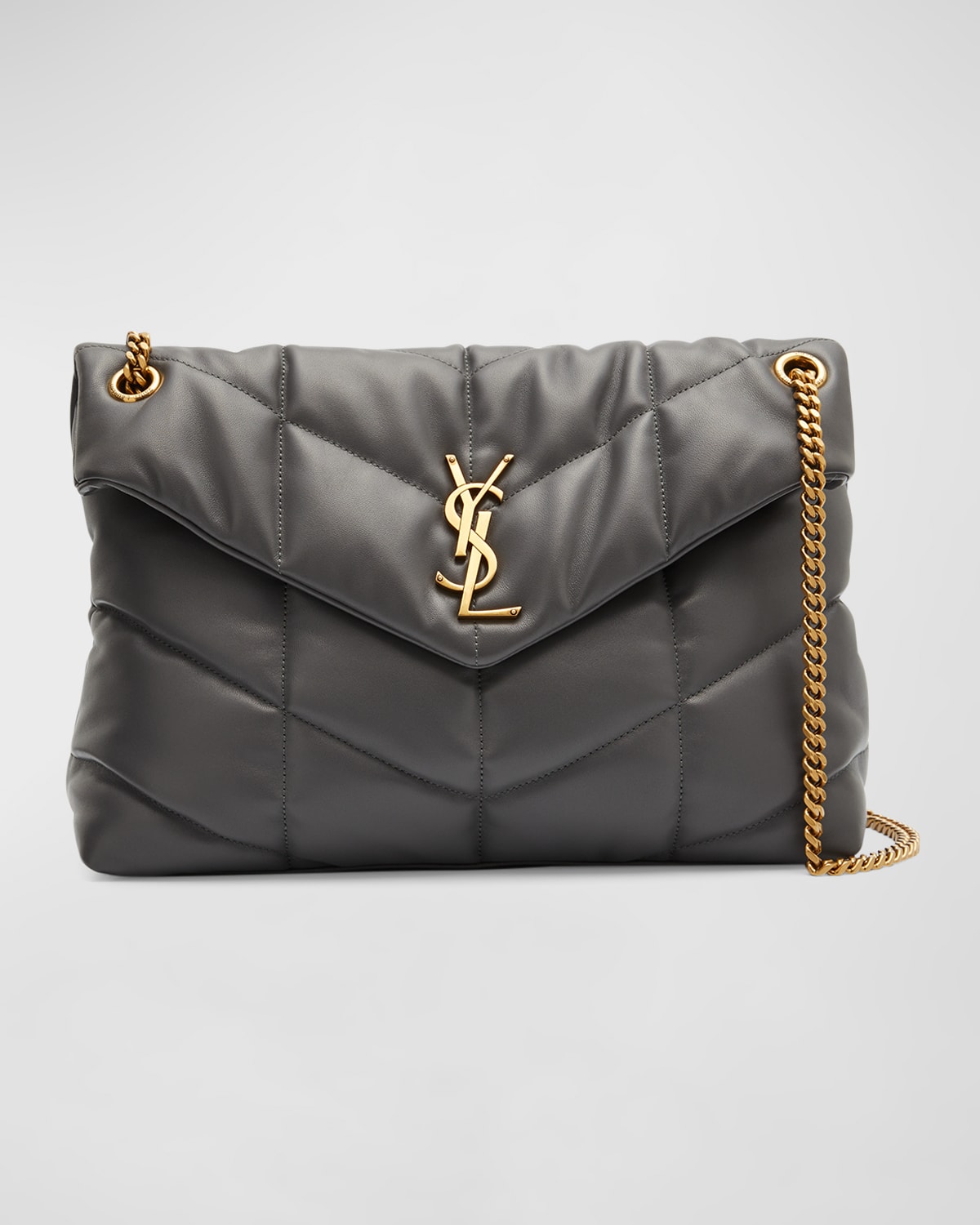 Saint Laurent Loulou Puffer Medium Ysl Flap Shoulder Bag