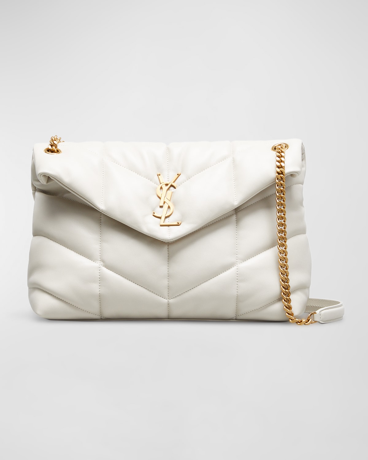 Saint Laurent Loulou Small Matelasse Calfskin Flap-Top Shoulder Bag