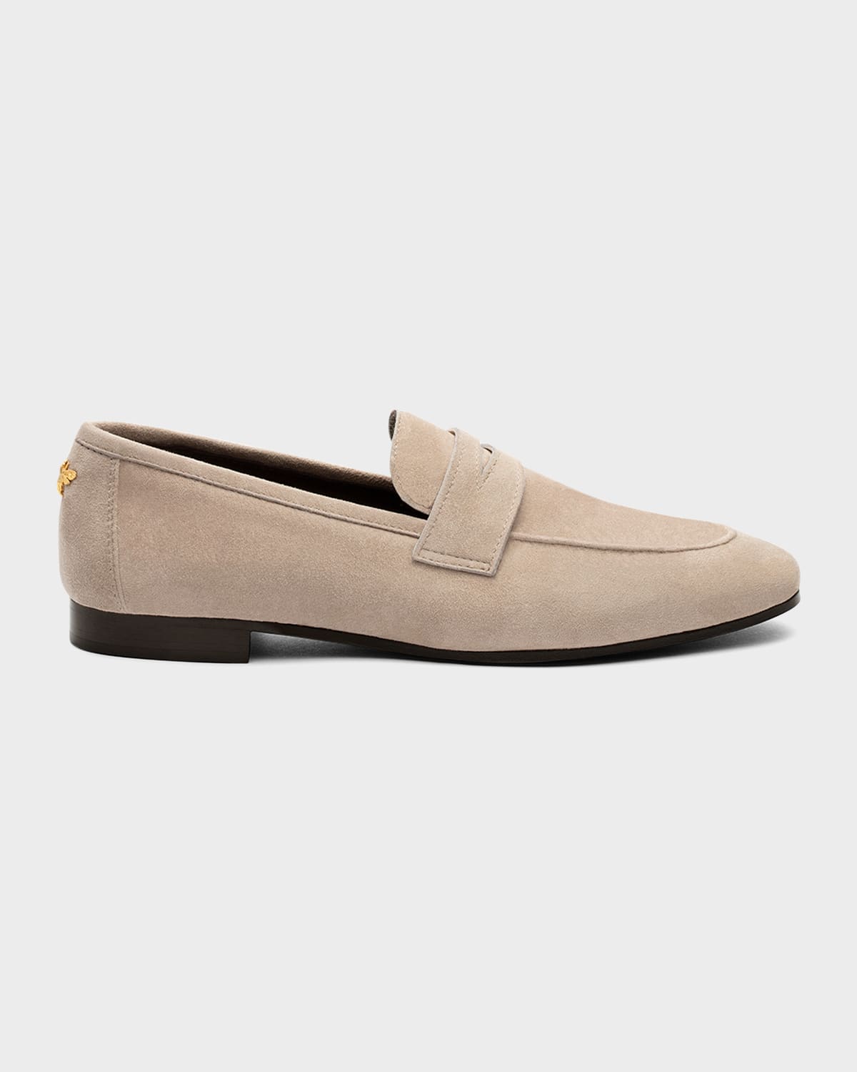 Flaneur Suede Flat Penny Loafers