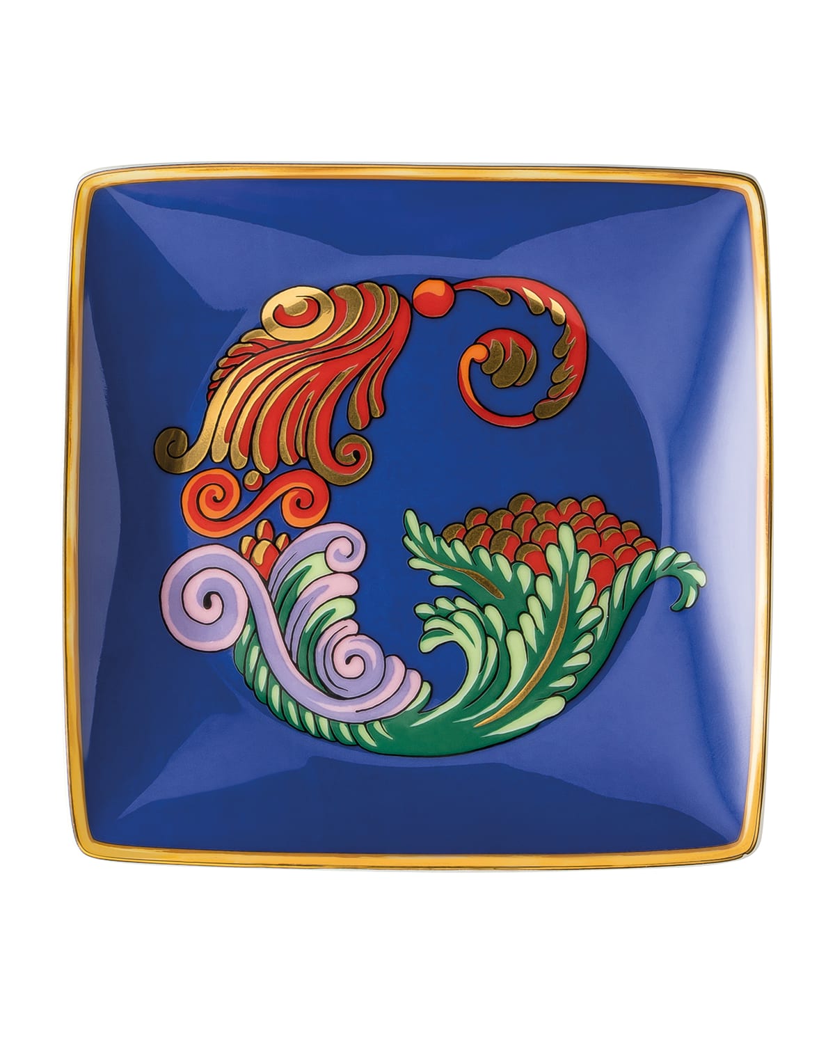 Versace Holiday Alphabet Canape Dish In Red