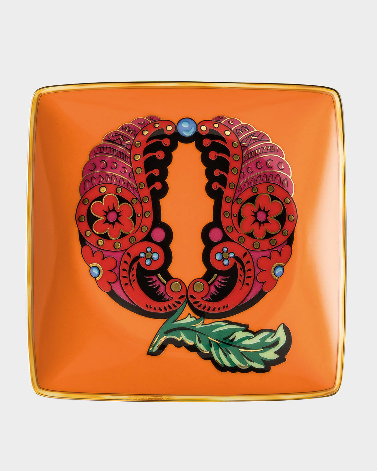 Versace Holiday Alphabet Canape Dish In Q