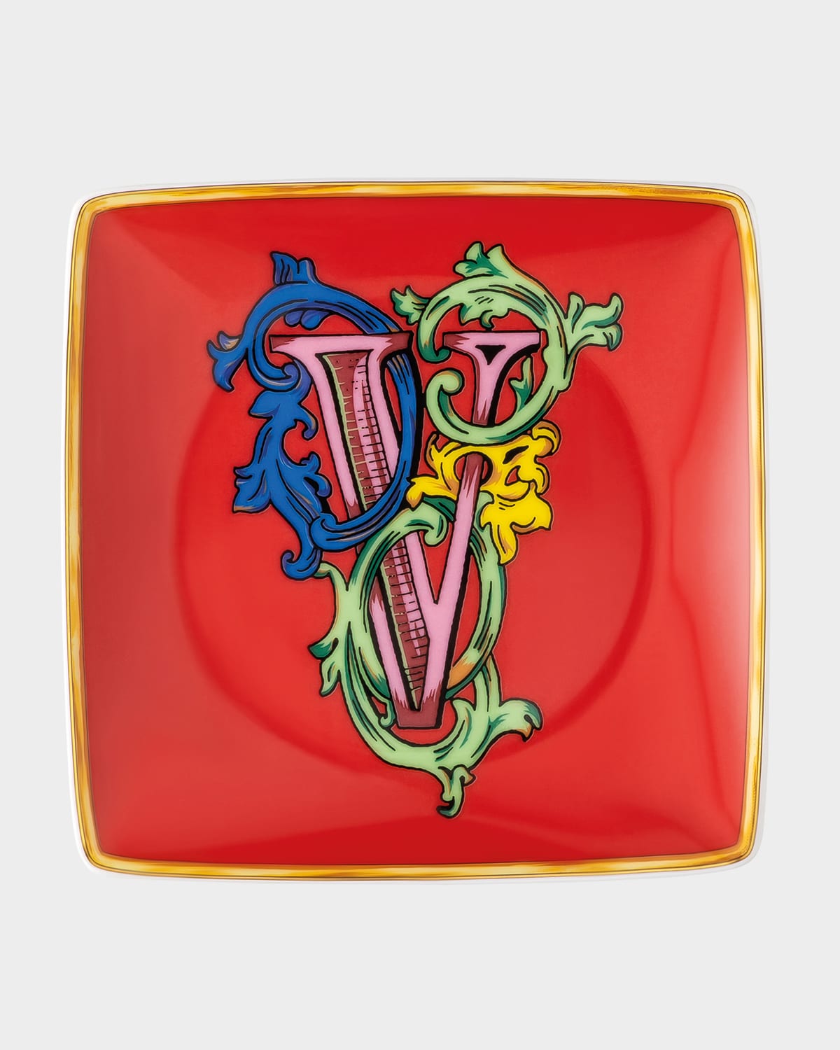 Versace Holiday Alphabet Canape Dish In V