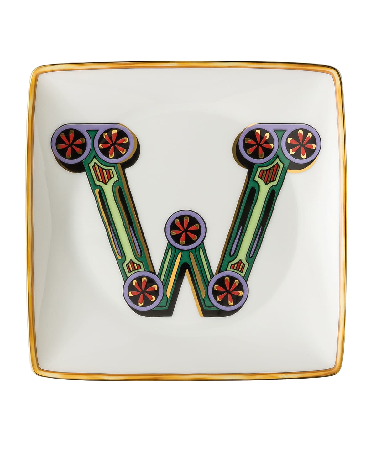 Shop Versace Holiday Alphabet Canape Dish In W