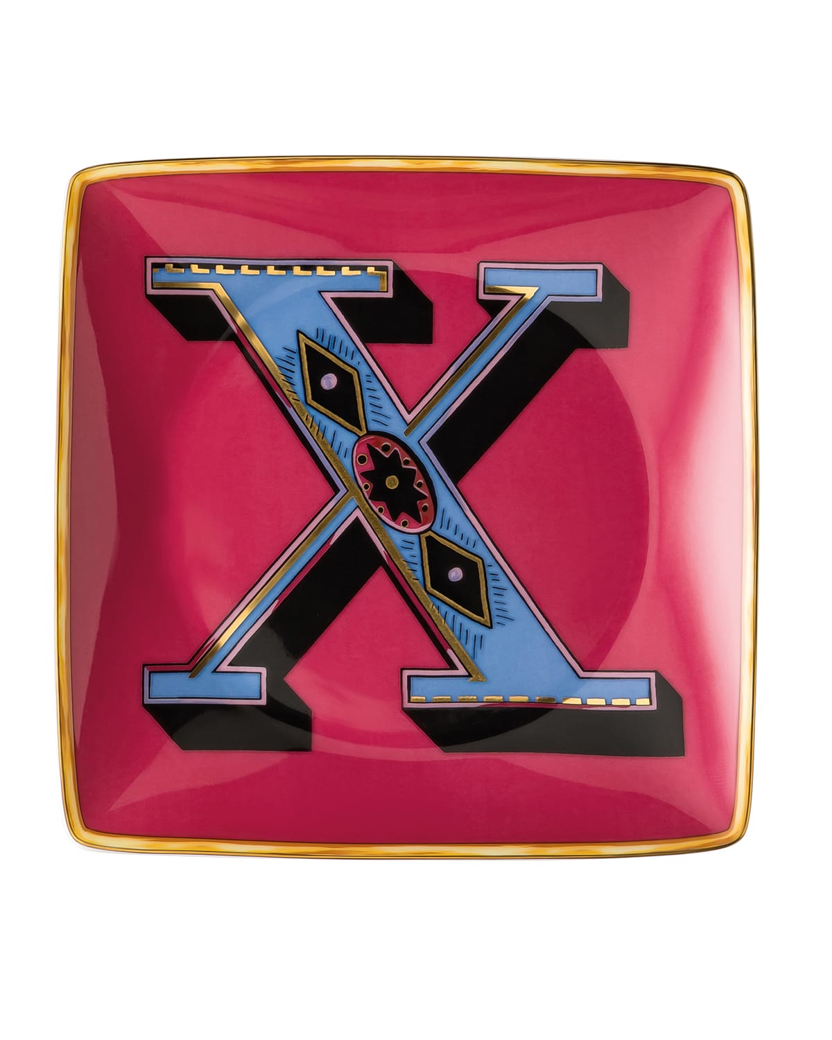 Shop Versace Holiday Alphabet Canape Dish In X