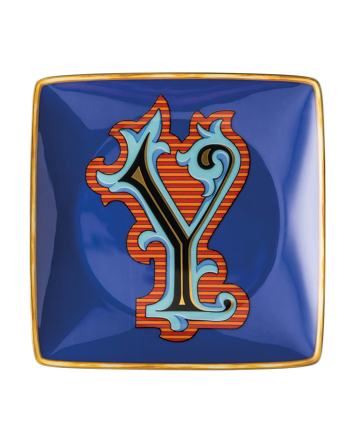 Shop Versace Holiday Alphabet Canape Dish In Y